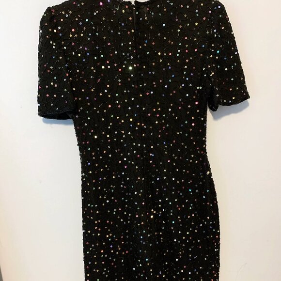 Vintage Laurence Kazar Silk Sequin Dress - Picture 10 of 12